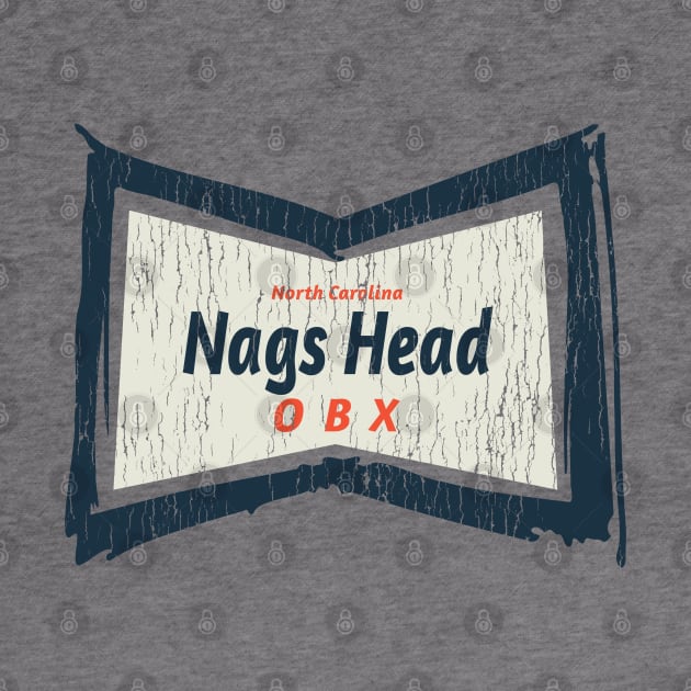 Nags Head, NC Summertime Vacationing Bowtie Sign by Contentarama